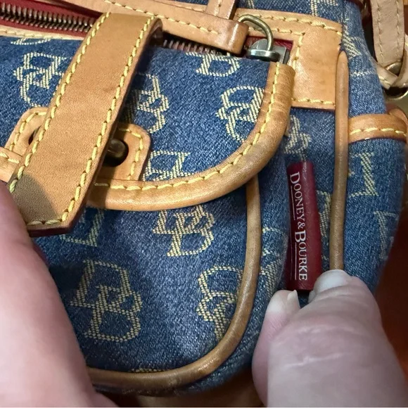 Dooney & Bourke Blue and Tan Shoulder Bag - Picture 16 of 16